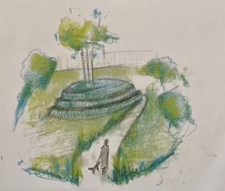 Sketch for dog park eco-land art sitr